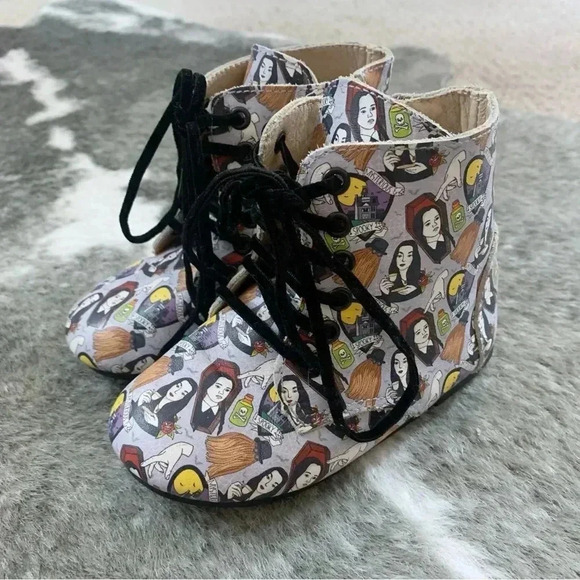 Spellbound Soles Addams Family Boots - Picture 2 of 10